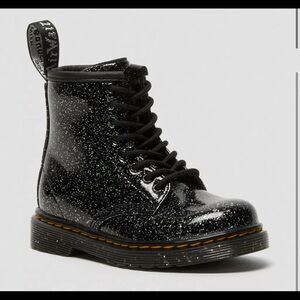 New toddler Dr. Martens black sparkle boots